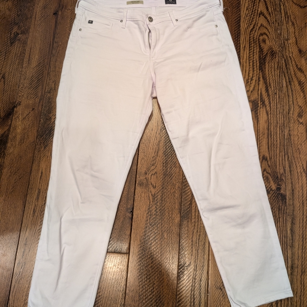 AG Women's White Jeans/Pants The Stilt Crop size 32